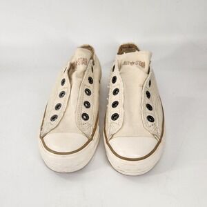 Converse John Varvatos Sneakers Women 5 Cream Distressed Slip On Low Top